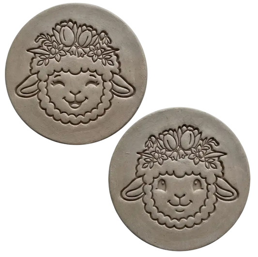 2er Set Keramikstempel ’Lämmer-Glück’ Sanft & Fröhlich - osterstempel