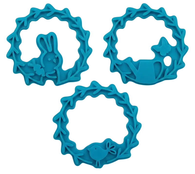 3er Spar-Set Keramikstempel ’Frühlings-Minis’ – Hase Vogel & Gießkanne - osterstempel