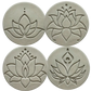 4er Spar-Set Keramikstempel ’Zen Lotus Reise’