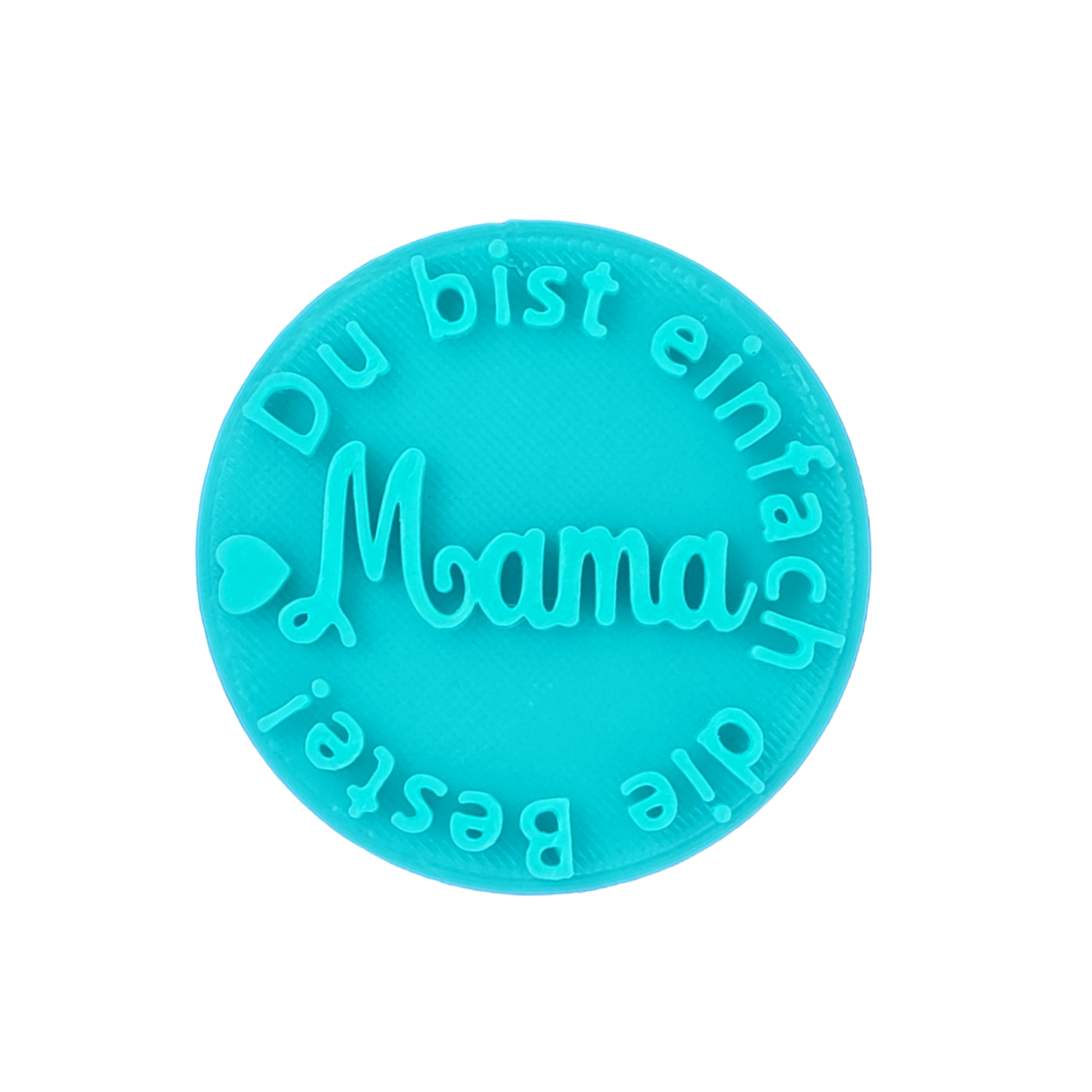 Präziser Stempel „Du bist einfach die Beste! Mama“ mit kleinem Herz-Detail für Ton. Hochwertiger Keramikstempel von MinseArt für tiefe Konturen – eine kreative Töpfer-Idee für handgefertigte Geschenke zum Muttertag und dein nächstes Projekt.