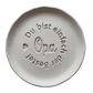 Präziser Stempelabdruck „Du bist einfach der Beste! Opa“ mit Herz-Icon in weißem Ton. Hochwertiger Keramikstempel von MinseArt für tiefe Konturen – eine kreative Töpfer-Idee für handgefertigte Geschenke und dein nächstes Projekt.