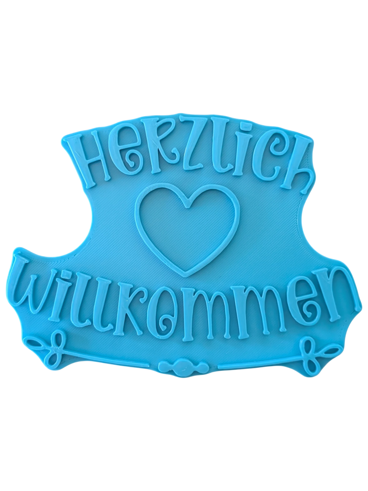 Herzlich Willkommen & Herz - Stempel | Detailreicher Keramikstempel für Ton - Minseart