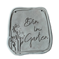 Bin im Garten, mit Blumen - Stempel - Minseart