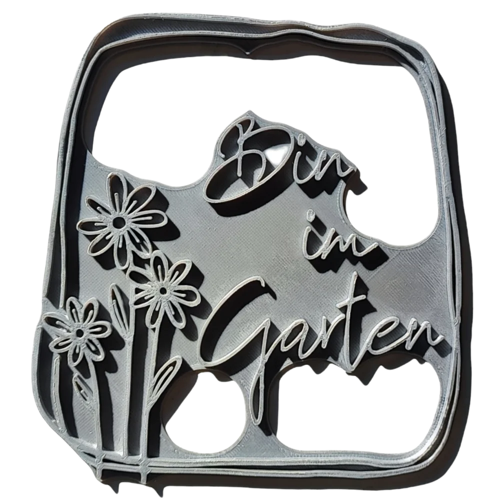 Bin im Garten, mit Blumen - Stempel - Minseart
