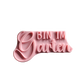 Bin im Garten - Stempel - Spruchstempel