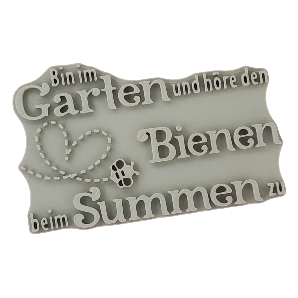 Bin im Garten und höre den Bienen beim Summen zu - Stempel - Minseart