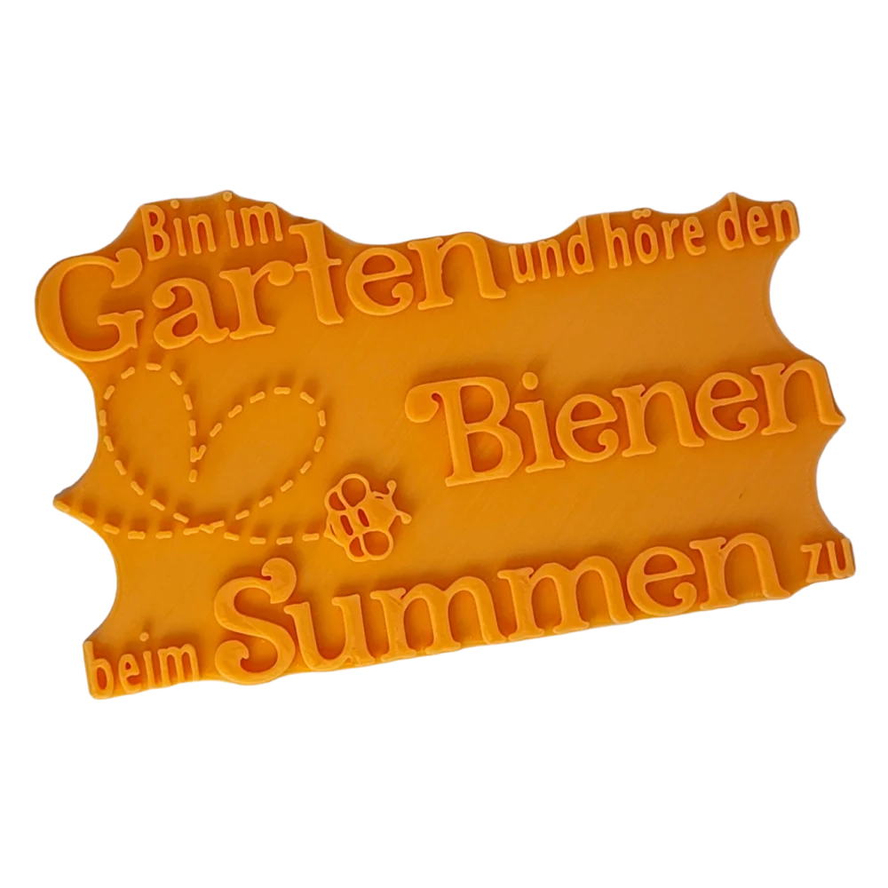 Bin im Garten und höre den Bienen beim Summen zu - Stempel - Minseart