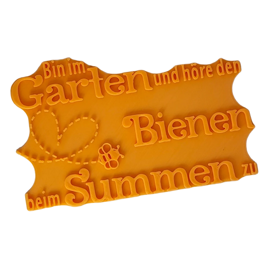 Bin im Garten und höre den Bienen beim Summen zu - Stempel - Minseart