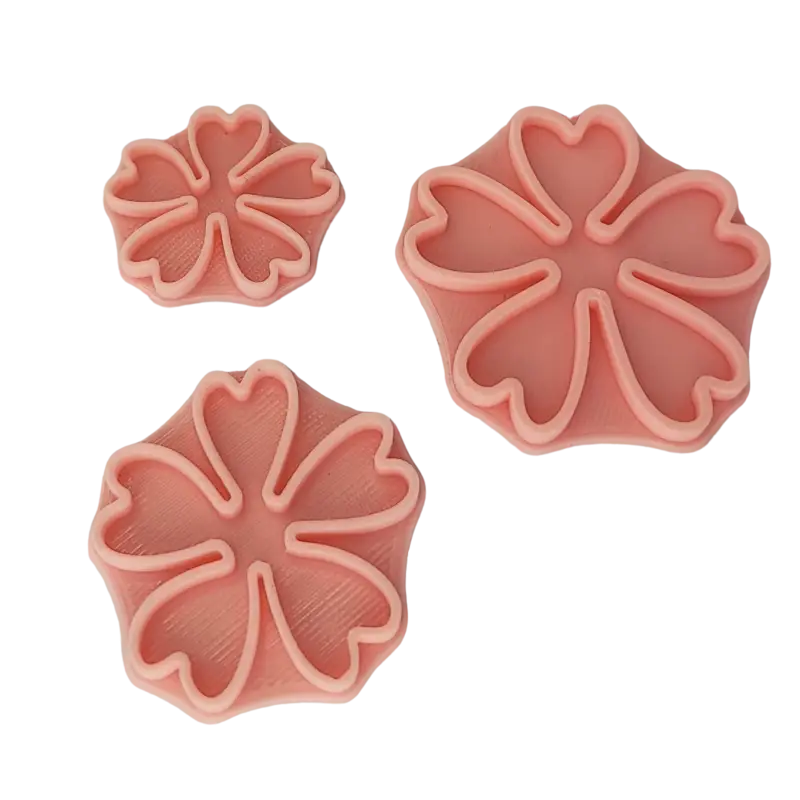 Blumen-Umriss Stempel 3er Set - osterstempel