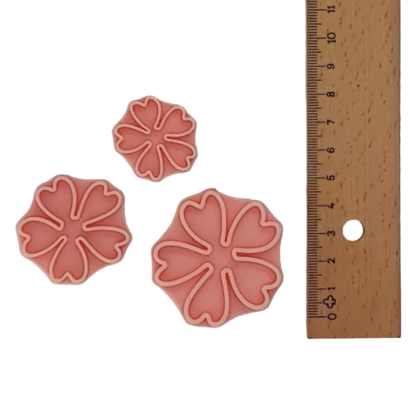 Blumen-Umriss Stempel 3er Set - osterstempel