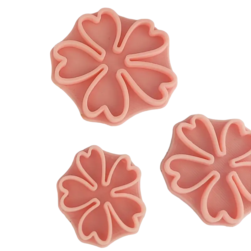Blumen-Umriss Stempel 3er Set - osterstempel