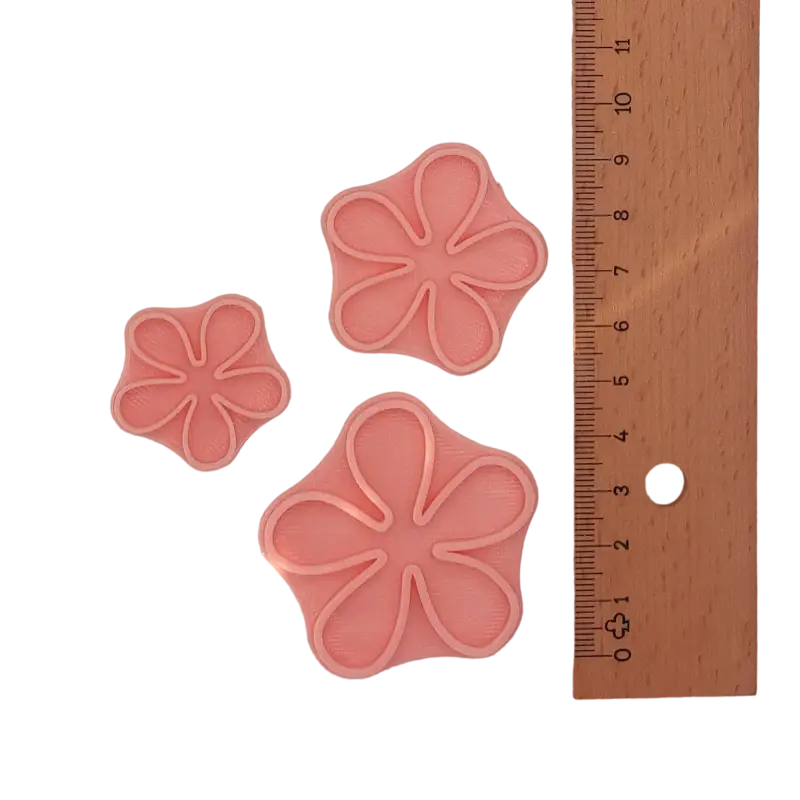 Blumen-Umriss Stempel 3er Set - osterstempel