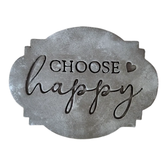 Choose happy - Töpferstempel - Spruchstempel