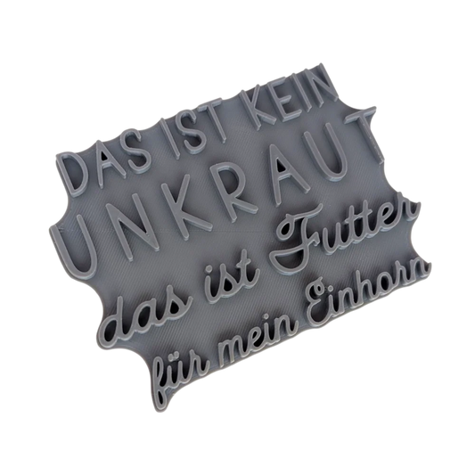 Das ist kein Unkraut das ist Futter für mein Einhorn - Stempel - Spruchstempel