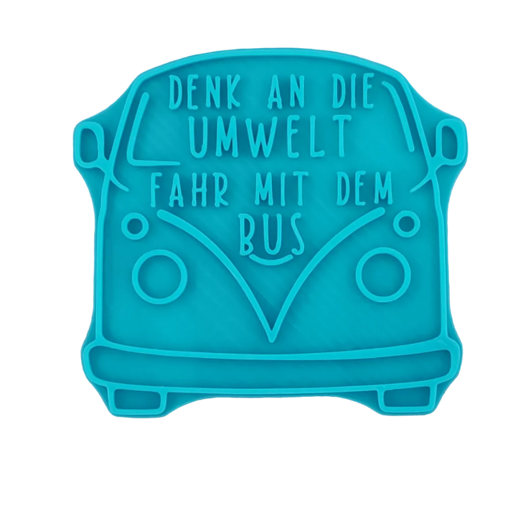 Denk an die Umwelt fahr mit dem Bus - Stempel - Minseart