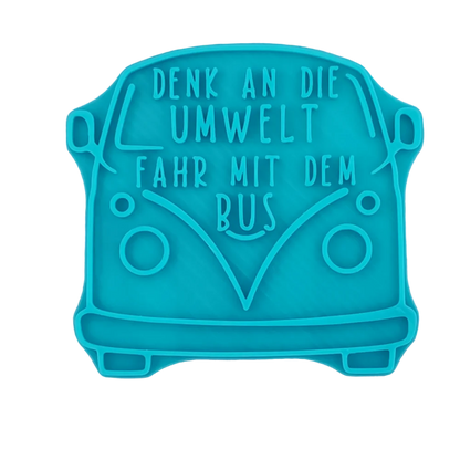 Denk an die Umwelt fahr mit dem Bus - Stempel - Minseart