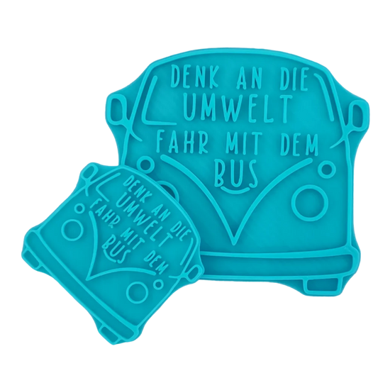 Denk an die Umwelt fahr mit dem Bus - Stempel - Minseart