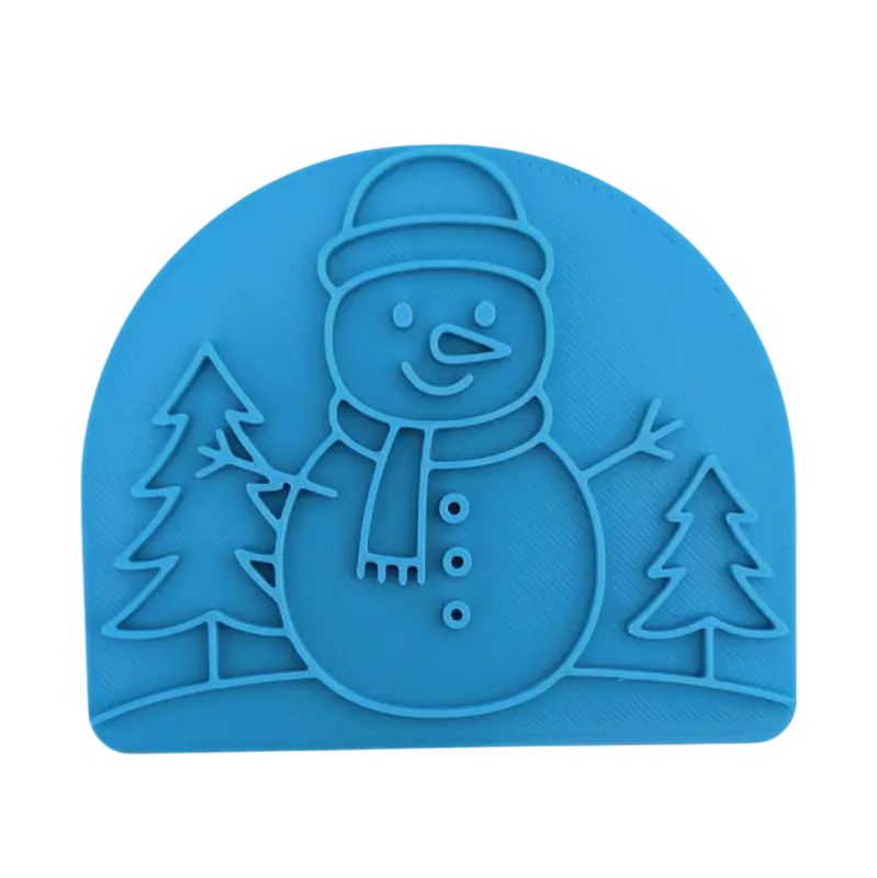 Der freundliche Schneemann- Keramikstempel Prägestempel - Spruchstempel