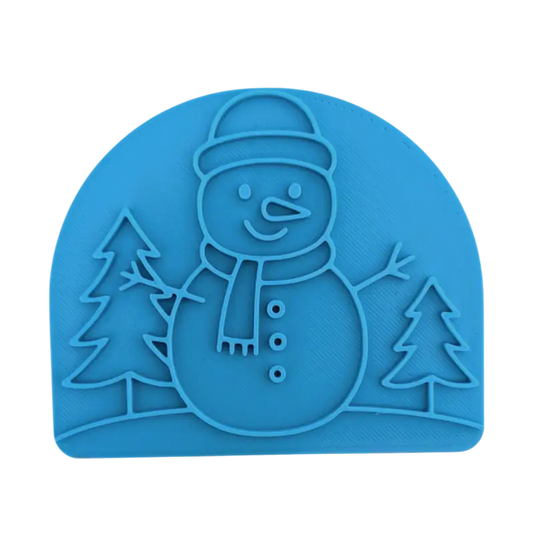 Der freundliche Schneemann- Keramikstempel Prägestempel - Spruchstempel