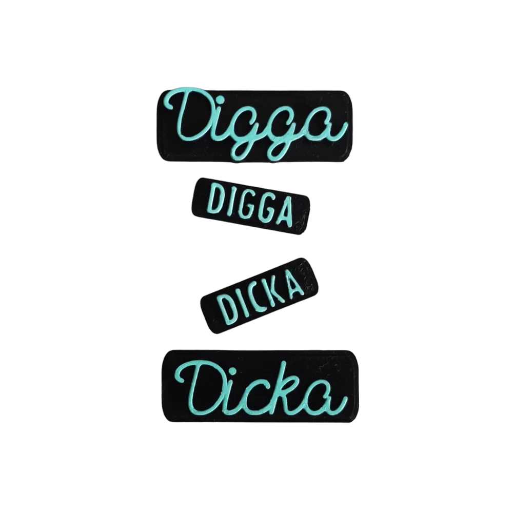 Digga oder Dicka - Stempel - Spruchstempel