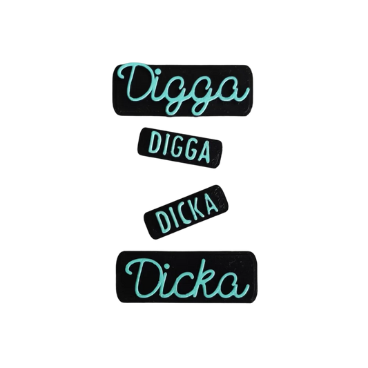 Digga oder Dicka - Stempel - Spruchstempel