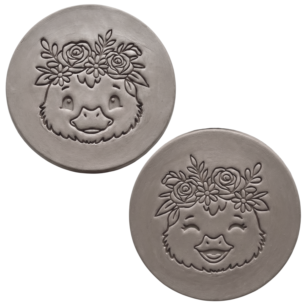 2er Set Keramikstempel ’Entchen-Zauber’ – Lachend & Sanft - osterstempel
