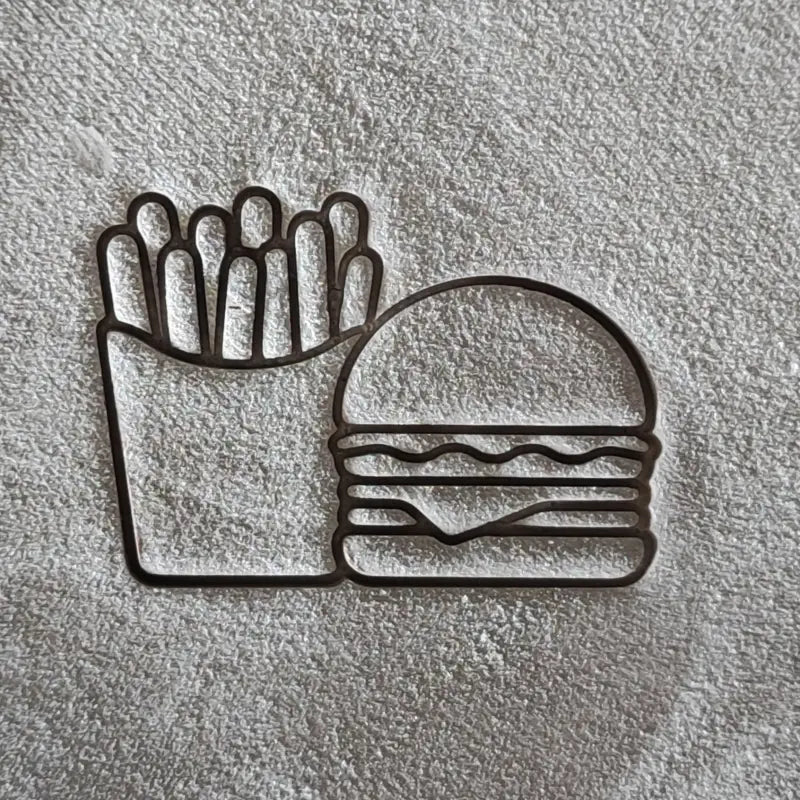 Fast Food Freunde - Stempel - Bildliche Stempel