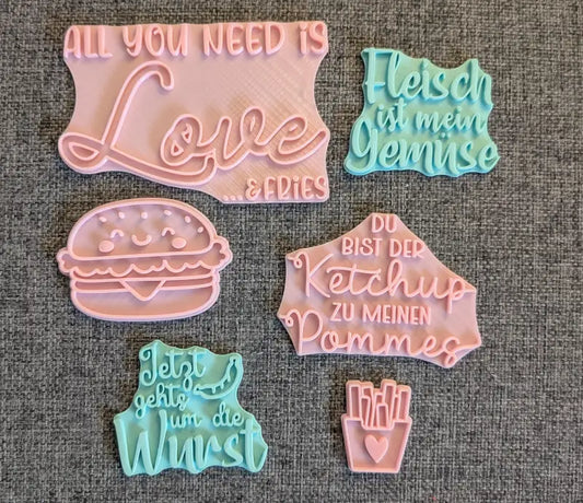 Fastfood Liebe Set - Stempel B-Ware / 2te Wahl