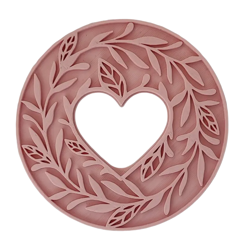 Floral eingefasstes Herz - Stempel - Minseart
