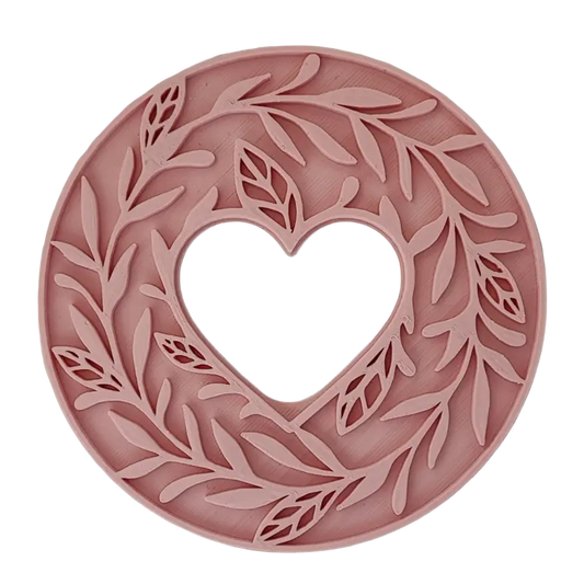Floral eingefasstes Herz - Stempel - Minseart