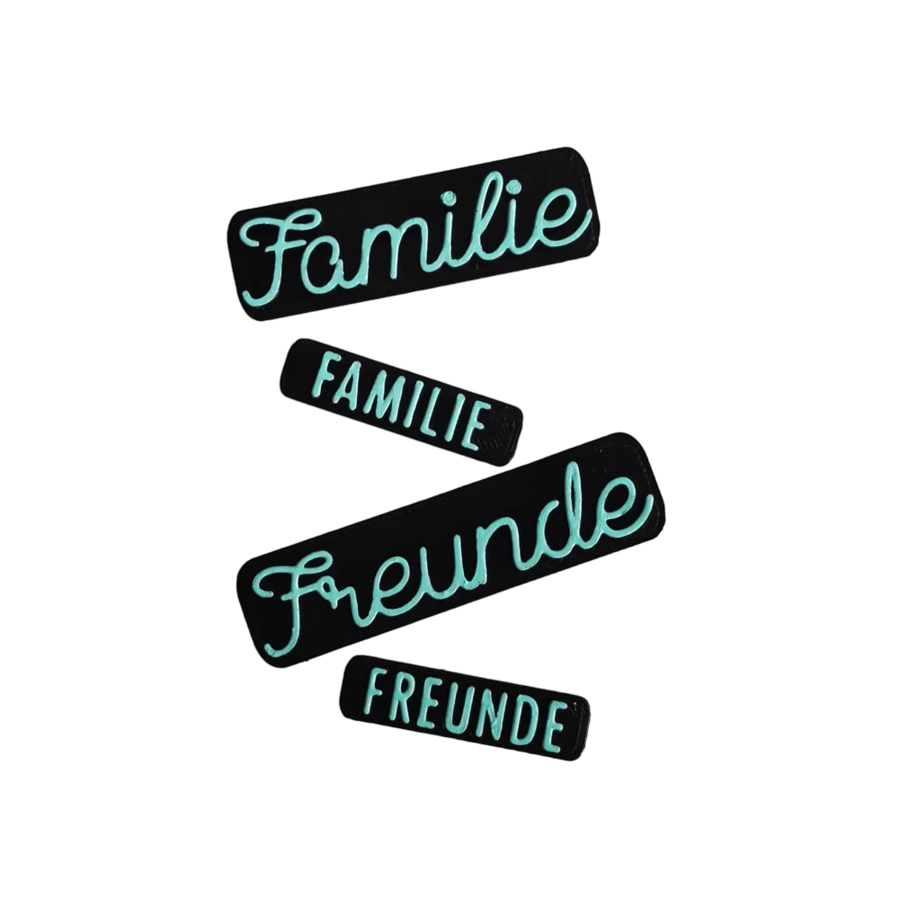 Freunde oder Familie - Stempel - Spruchstempel