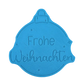 Frohe Weihnachten in Christbaumkugel - Keramikstempel Prägestempel - Spruchstempel