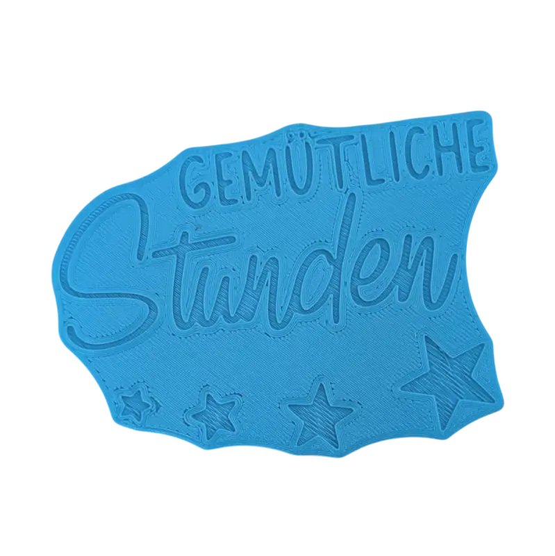Gemütliche Stunden - Keramikstempel Prägestempel - Spruchstempel