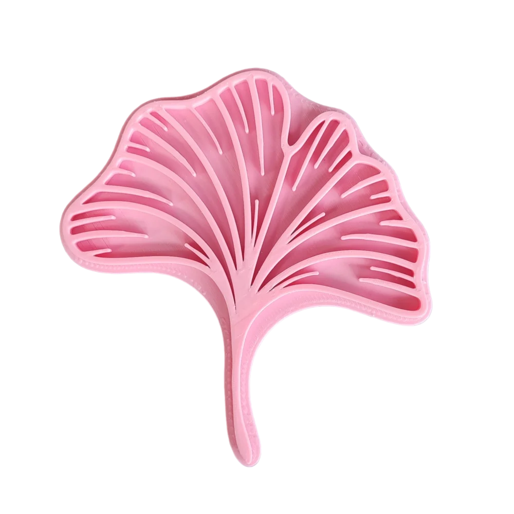 Gingkoblatt - Stempel - etwa 9cm spiegelverkehrt - Blattstempel
