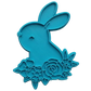 Hase in Blumenarrangement - Stempel - osterstempel