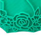 Hase in Blumenarrangement - Stempel - osterstempel