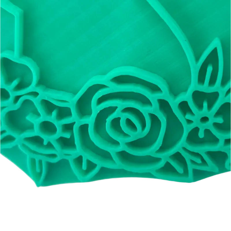 Hase in Blumenarrangement - Stempel - osterstempel