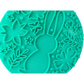 Hase mit Blumen und Schmetterlingen rund - osterstempel