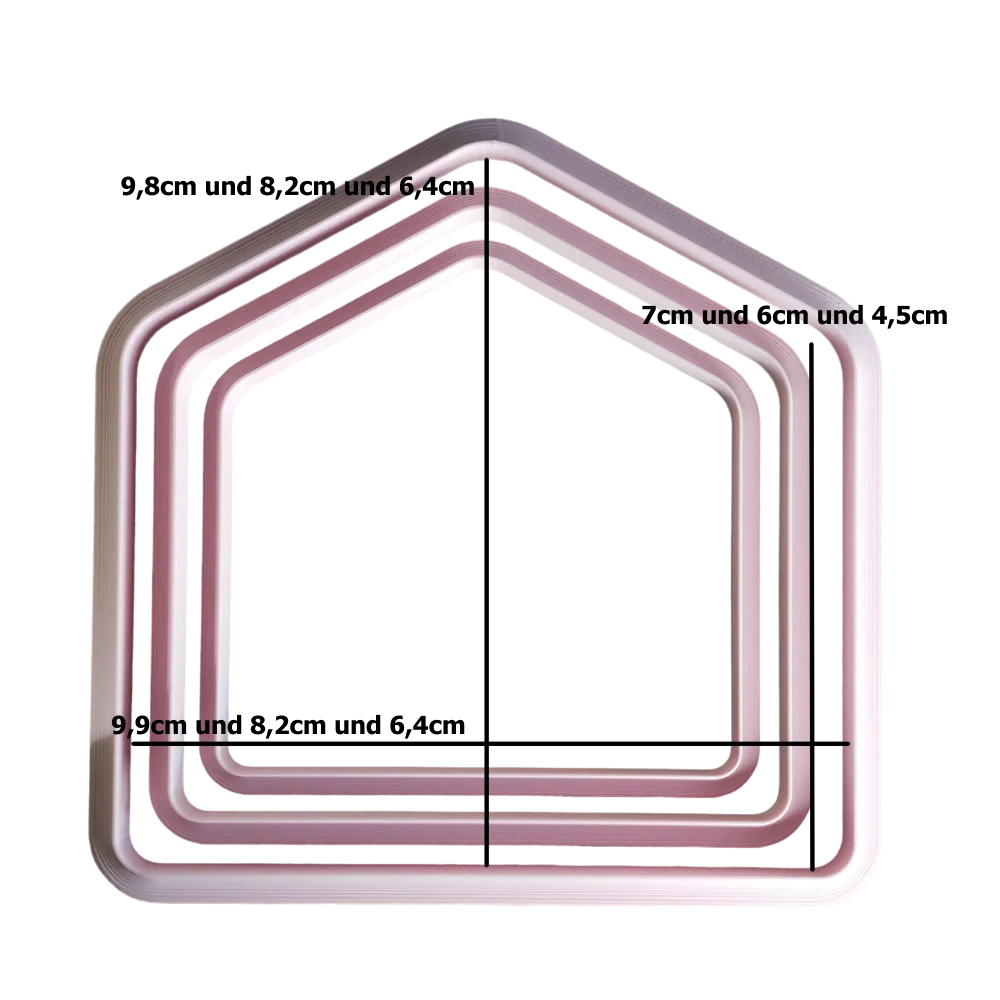 Haus hoch Ausstechformen-Set - 3 kleine Ausstechformen