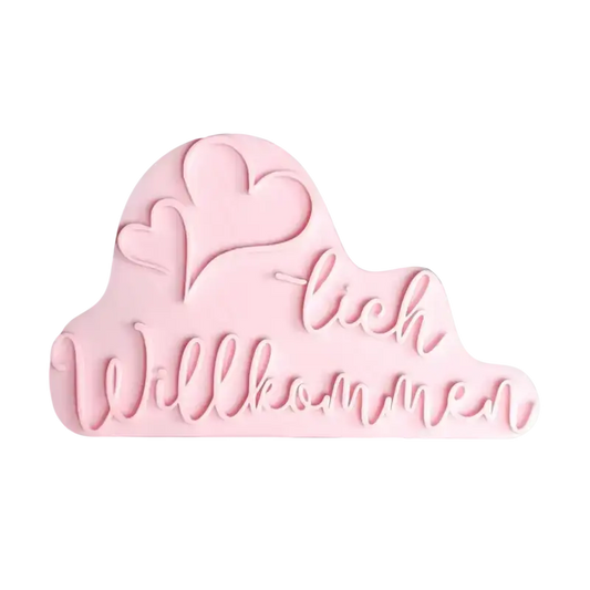 Herzlich Willkommen Stempel Spruchstempel Töpferstempel