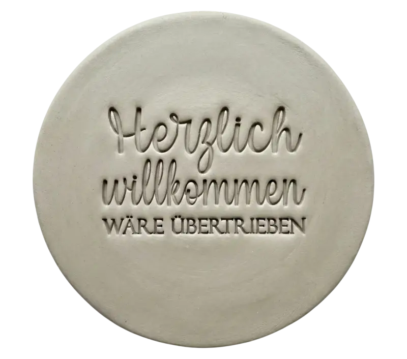 Herzlich willkommen wäre übertrieben - Töpferstempel