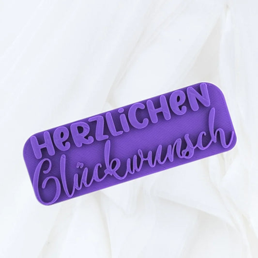 Herzlichen Glückwunsch 2 - Stempel - Minseart
