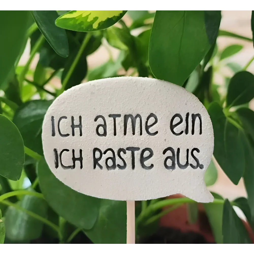 Ich atme ein ich raste aus - Stempel - Spruchstempel