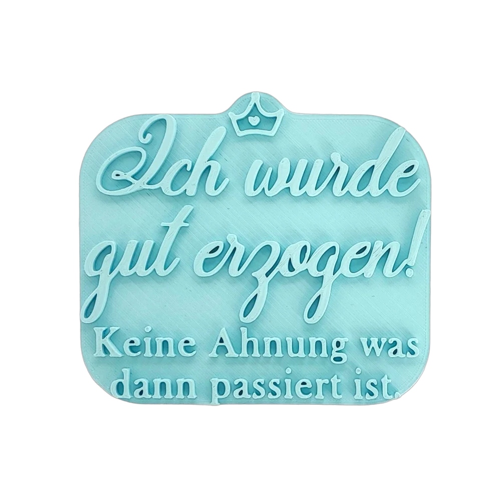 Ich wurde gut erzogen! Keine Ahnung was dann passiert ist. - Stempel - Spruchstempel
