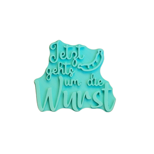 Jetzt geht’s um die Wurst - Stempel - Spruchstempel