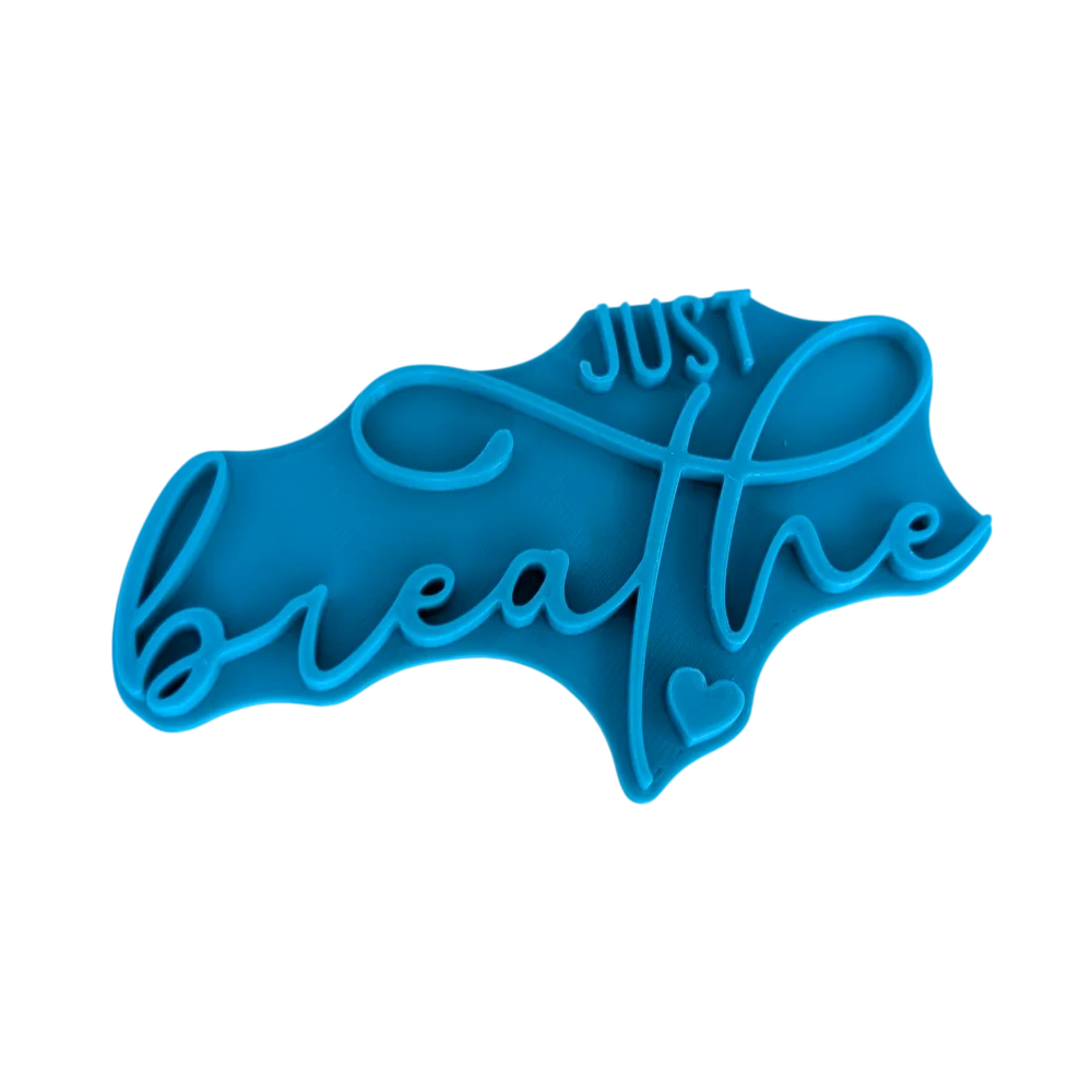 Just breathe - Töpferstempel - Spruchstempel - Keramikstempel 