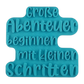 Blaugrüner Textstempel für Ton von MinseArt mit dem Abenteuer-Spruch. Hochwertiges Töpferwerkzeug für tiefe und saubere Prägungen in Keramik. Stabiler Stempel für DIY-Geschenke zur Geburt, Taufe oder zum Schulanfang.