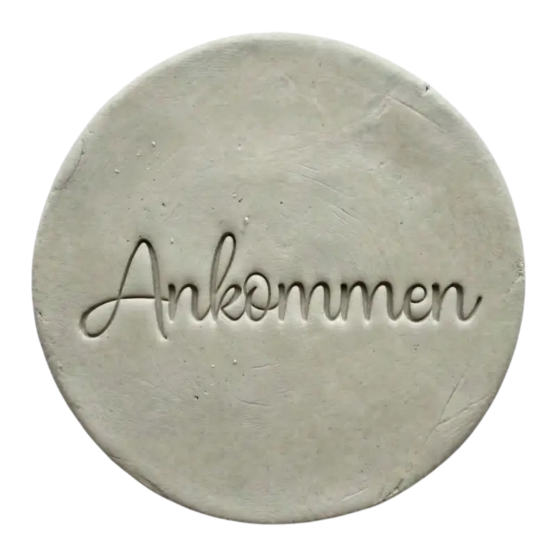 Keramikstempel Ankommen | Tonstempel Achtsamkeit & Yoga