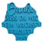 MinseArt Keramikstempel mit dem Spruch: Danke, dass du mir beim Wachsen geholfen hast – perfekt für Geschenke aus Ton.