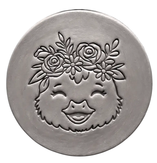 Keramikstempel ’Entchen Lachend’ – Pure Lebensfreude mit Rosen (12cm - 19cm) - osterstempel